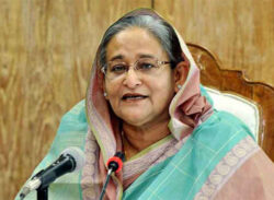 বঙ্গবন্ধু রেল সেতুর ভিত্তিপ্রস্তর স্থাপন করলেন প্রধানমন্ত্রী।