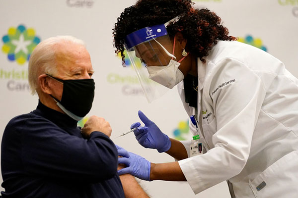 বাইডেন আজ টিকার দ্বিতীয় ডোজ নিচ্ছেন!
