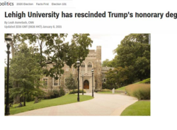 ট্রাম্পের সম্মানসূচক ডিগ্রি বাতিল হল!