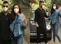 প্রথমবার স্বামীসহ প্রকাশ্যে আনুশকা মেয়ে হওয়ার পরে।