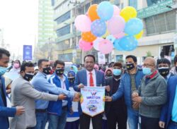 রাজশাহীতে ওয়ালটনের ডিজিটাল ক্যাম্পাইনের র‌্যালি, মাস্ক বিতরণ।