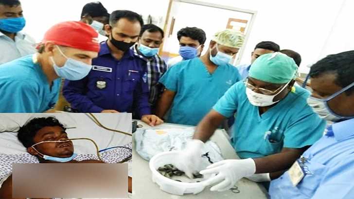 রোহিঙ্গা যুবককে সিজার করে ৩৯ পোটলা ইয়াবা উদ্ধার