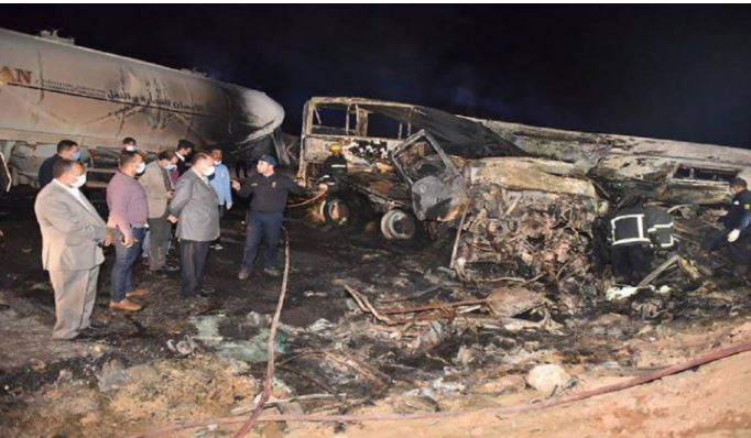 মিসরে বাস-ট্রাক মুখোমুখি সংঘর্ষে নিহত কমপক্ষে ২১