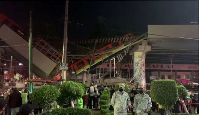 মেক্সিকোয় মেট্রোরেল দুর্ঘটনায় নিহতের সংখ্যা বেড়ে ২৩