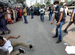 রাজধানীর নয়াপল্টনে পুলিশের সঙ্গে বিএনপি নেতাকর্মীদের সংঘর্ষ!!