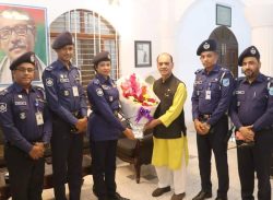 বেসামরিক বিমান ও পর্যটন মন্ত্রী সাথে গোপালগঞ্জ জেলা পুলিশ সুপারের  সৌজন্য সাক্ষাৎ।