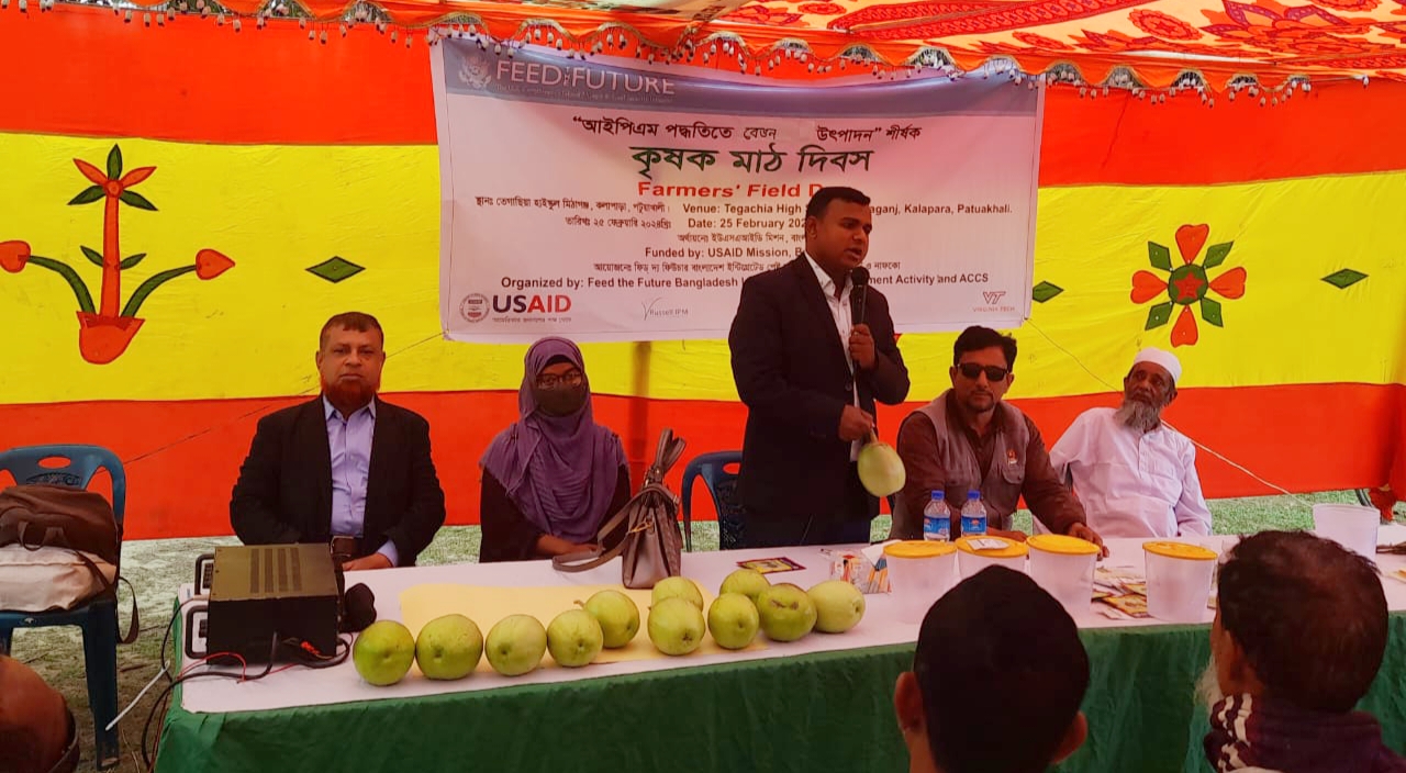 কলাপাড়ায় আইপিএম পদ্ধতিতে বেগুন উৎপাদন বিষয়ক কৃষক মাঠ দিবস অনুষ্ঠিত।।