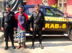 পটুয়াখালী গলাচিপায় র‌্যাবের অভিযানে ১৩৩ পিস ইয়াবাসহ মাদক ব্যবসায়ী গ্রেফতার।