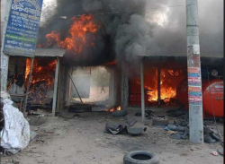 লক্ষ্মীপুরের জকশিন বাজারে আগুনে পুড়েছে ১০টি দোকান