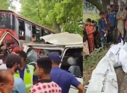 গোপালগঞ্জে বাস-মাইক্রোবাস সংঘর্ষ: নিহত ৫