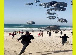 ফিলিস্তিনের গাজা উপত্যকায় বিমান থেকে ফেলা ত্রাণ নিতে গিয়ে নিহত ১৮