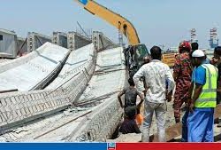সিরাজগঞ্জে ইকোনমিক জোনে ব্রিজের গার্ডার ধস,নিহত ১ শ্রমিক