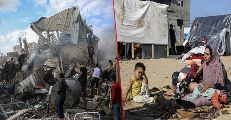 গাজায় তাঁবু ক্যাম্পে ফের হামলা, নিহত ২১ ফিলিস্তিনি