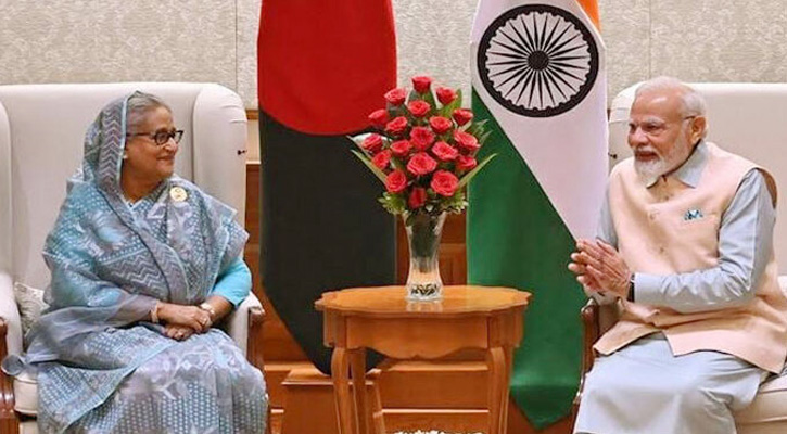 দিল্লিতে হাসিনা-মোদি বৈঠক, বাংলাদেশ সফরের আমন্ত্রণ