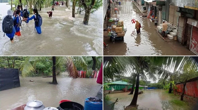 নোয়াখালীতে ঢুকছে মহুরী নদীর পানি, বন্যা পরিস্থিতির অবনতি