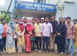 কলাপাড়া হাসপাতালের স্বাস্থ্য কার্যক্রম পরিদর্শনে বিশ্ববিদ্যালয় শিক্ষার্থীরা।