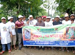 কলাপাড়ায় শ্রীকৃষ্ণের জন্মাষ্টমী উপলক্ষে মঙ্গল শোভাযাত্রা।