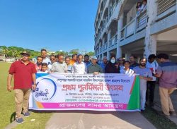 খেপুপাড়া সরকারি মডেল মাধ্যমিক বিদ্যালয়’র প্রথম পুনর্মিলনীর প্রচারে বর্ণাঢ্য শোভাযাত্রা।।