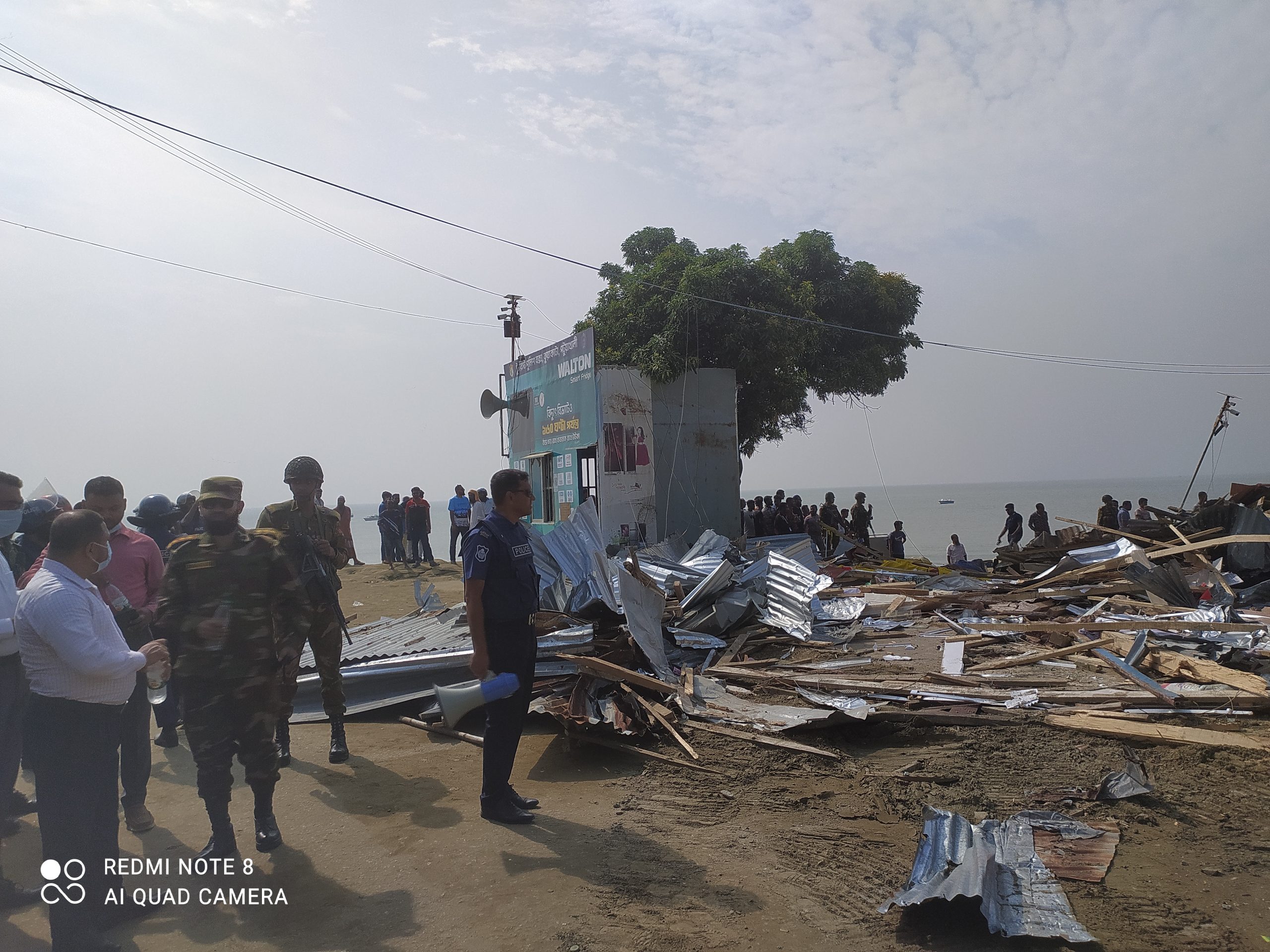 কুয়াকাটায় অবৈধ স্থাপনা উচ্ছেদ।। 