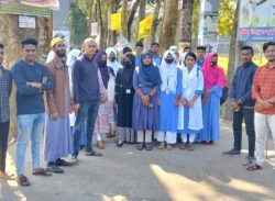 পটুয়াখালী ও বাউফলে আগরতলায় বাংলাদেশের উপ হাইকমিশনার অফিসে হামলার প্রতিবাদে বিক্ষোভ সমাবেশ।