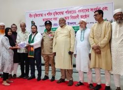 মুক্তিযোদ্ধা ও শহীদ মুক্তিযোদ্ধা পরিবারের সদস্যদের হাতে ঈদ উপহার তুলে দিলেন ইউএনও  