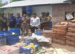 কাশিয়ানীতে নকল পণ্যের কারখানায় যৌথ বাহিনীর অভিযান।