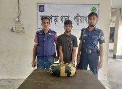 কলাপাড়ায় ২ কেজি গাঁজাসহ যুবক গ্রেফতার।। 