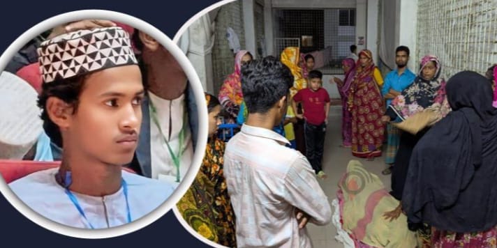 পটুয়াখালী সদর হাসপাতাল ট্রলিও দিলো না, চাদরে মুড়িয়ে মরদেহ নিল পরিবার।