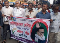 কাশিয়ানীতে মহেশপুর ইউনিয়ন বিএনপির গণমিছিল 